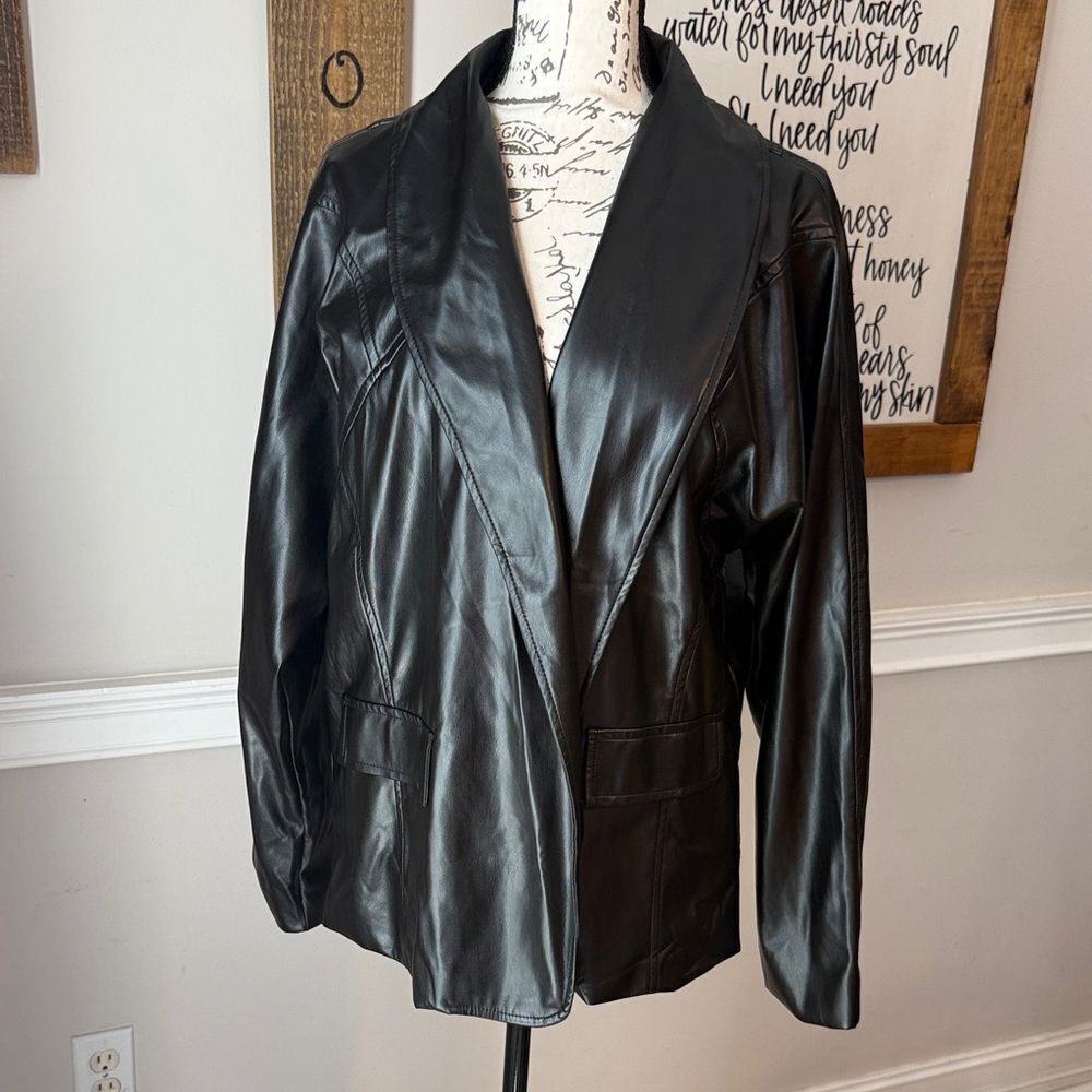 Forever 21 Black Faux Leather Women's Jacket